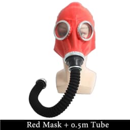 New Red Black Full Head Gas Mask Respirator Natural Rubber Ghost Mask Chemical Mask For Painting Spray Pesticide Halloween