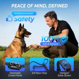 Bark Collar Ultrasonic for Large Medium Small Dogs, Humane No Bark Collar with Beep & Vibration, Smart Barking Collar Eshock