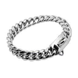 Metal Dog Collar Stainless Steel Pet Choker Gold Cuban Link Chain 14mm Wide Lead for Small Medium Large Dogs Pet Accessories