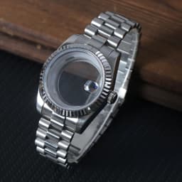 39mm For 8285 Movement Watch Accessories Fit 31mm Dail Watch Case Stainless Steel Men Automatic Watch Sapphire Glass Suitable