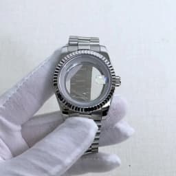 39mm For 8285 Movement Watch Accessories Fit 31mm Dail Watch Case Stainless Steel Men Automatic Watch Sapphire Glass Suitable