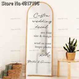 Custom Mirror Wedding Decal Personalized Wedding Sticker XOXO Wedding Mirror Decal Wedding Names And Dates Wall Decal Sign