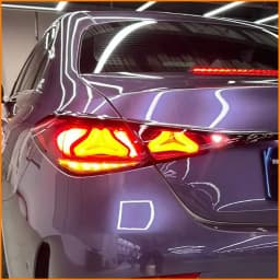 For Mercedes Benz C Class W206 2021-2025 New E-Class W214 Style LED Tail Lights Smoked Dynamic Animation Sequential Rear Lamp