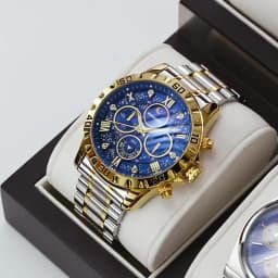 BINBOND Orginal Brand Quartz Watches For Men Luxury Luminous Stainless Steel Chronograph Men's Watch Hombre Elegante Reloj