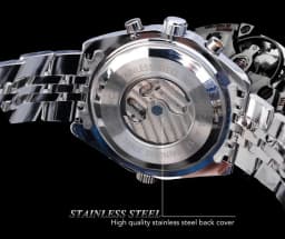 High-End Men's Watches Are a Stylish and Functionally Practical Mechanical Timepiece Made of Stainless Steel, Featuring a Hollow Design and a Large Dial. Its Attractive Appearance Makes It Suitable for Everyday Gifts, and It Requires No Batteries. It Is a Stylish, Business-Casual, Versatile, and Handsome Men's Watch with a Unique Personality.