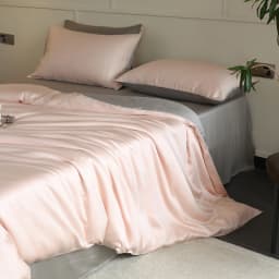 Mulberry Silk Duvet Cover 1PC Quilt Cover Solid Color Smooth Comforter Cover with Zipper Closure Double King Queen Size Bedding