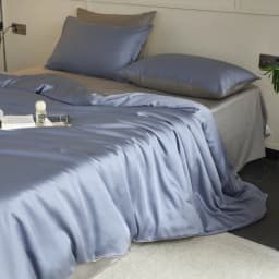 Mulberry Silk Duvet Cover 1PC Quilt Cover Solid Color Smooth Comforter Cover with Zipper Closure Double King Queen Size Bedding