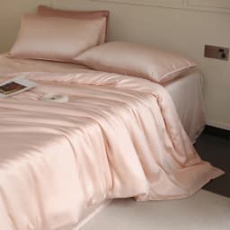 Mulberry Silk Duvet Cover 1PC Quilt Cover Solid Color Smooth Comforter Cover with Zipper Closure Double King Queen Size Bedding