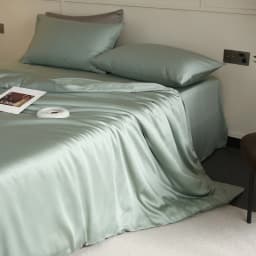 Mulberry Silk Duvet Cover 1PC Quilt Cover Solid Color Smooth Comforter Cover with Zipper Closure Double King Queen Size Bedding