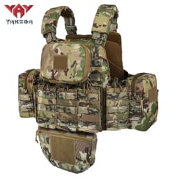YAKEDA Five piece equipment bag training vest, detachable and expandable, waterproof, wear-resistant and tear resistant