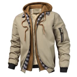Autumn Winter Men's Warm Windbreaker Jacket Outdoor Man Thick Windbreaker Hiking Hooded Coats Men Thermal Sports Zipper Parkas J