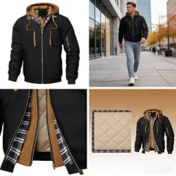 Autumn Winter Men's Warm Windbreaker Jacket Outdoor Man Thick Windbreaker Hiking Hooded Coats Men Thermal Sports Zipper Parkas J