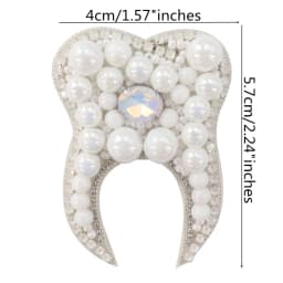 Hand Mouth Eyes Heart Beaded Patches Rhinestone Applique Sew on Crystal for Clothing Jeans Jackets Handbag Shoes DIY Decor
