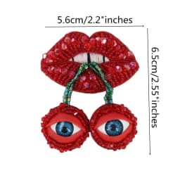 Hand Mouth Eyes Heart Beaded Patches Rhinestone Applique Sew on Crystal for Clothing Jeans Jackets Handbag Shoes DIY Decor