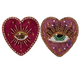 Hand Mouth Eyes Heart Beaded Patches Rhinestone Applique Sew on Crystal for Clothing Jeans Jackets Handbag Shoes DIY Decor