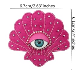 Hand Mouth Eyes Heart Beaded Patches Rhinestone Applique Sew on Crystal for Clothing Jeans Jackets Handbag Shoes DIY Decor