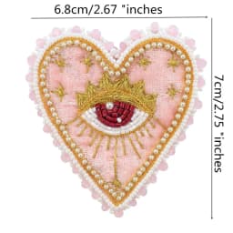 Hand Mouth Eyes Heart Beaded Patches Rhinestone Applique Sew on Crystal for Clothing Jeans Jackets Handbag Shoes DIY Decor