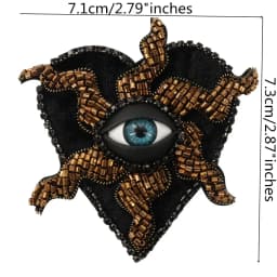Hand Mouth Eyes Heart Beaded Patches Rhinestone Applique Sew on Crystal for Clothing Jeans Jackets Handbag Shoes DIY Decor