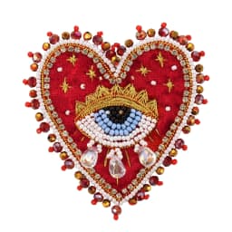 Hand Mouth Eyes Heart Beaded Patches Rhinestone Applique Sew on Crystal for Clothing Jeans Jackets Handbag Shoes DIY Decor