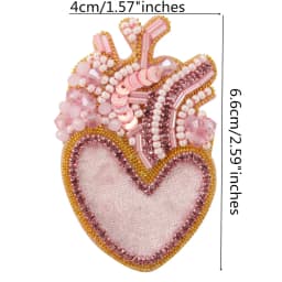 Hand Mouth Eyes Heart Beaded Patches Rhinestone Applique Sew on Crystal for Clothing Jeans Jackets Handbag Shoes DIY Decor