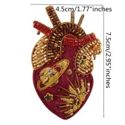 Hand Mouth Eyes Heart Beaded Patches Rhinestone Applique Sew on Crystal for Clothing Jeans Jackets Handbag Shoes DIY Decor