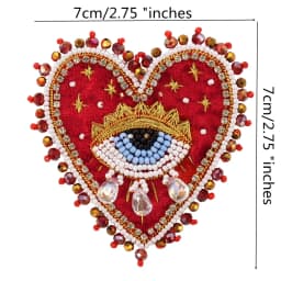 Hand Mouth Eyes Heart Beaded Patches Rhinestone Applique Sew on Crystal for Clothing Jeans Jackets Handbag Shoes DIY Decor