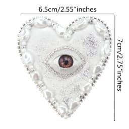 Hand Mouth Eyes Heart Beaded Patches Rhinestone Applique Sew on Crystal for Clothing Jeans Jackets Handbag Shoes DIY Decor