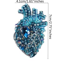 Hand Mouth Eyes Heart Beaded Patches Rhinestone Applique Sew on Crystal for Clothing Jeans Jackets Handbag Shoes DIY Decor