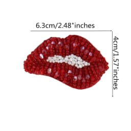 Hand Mouth Eyes Heart Beaded Patches Rhinestone Applique Sew on Crystal for Clothing Jeans Jackets Handbag Shoes DIY Decor