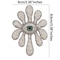 Hand Mouth Eyes Heart Beaded Patches Rhinestone Applique Sew on Crystal for Clothing Jeans Jackets Handbag Shoes DIY Decor