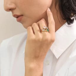 Waterproof Luxury Cubic Zirconia Heart Stainless Steel Open Ring for Women Luxury Gold Color Adjustable Charm Fashion Jewelry