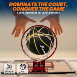 Silent Basketball 590G Size 7- 29.5inch Quietly Dribble Indoor Foam Airless Basketball Same Weight as Real Basketball SilenTrain