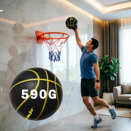Silent Basketball 590G Size 7- 29.5inch Quietly Dribble Indoor Foam Airless Basketball Same Weight as Real Basketball SilenTrain