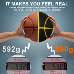 Silent Basketball 590G Size 7- 29.5inch Quietly Dribble Indoor Foam Airless Basketball Same Weight as Real Basketball SilenTrain