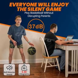 Silent Basketball 590G Size 7- 29.5inch Quietly Dribble Indoor Foam Airless Basketball Same Weight as Real Basketball SilenTrain