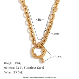 MamacitaSlay Classic Minimalist Blade Chain O-Chain Paper Clip Chain O-Chain Spring Buckle Stainless Steel Necklaces For Women