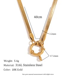 MamacitaSlay Classic Minimalist Blade Chain O-Chain Paper Clip Chain O-Chain Spring Buckle Stainless Steel Necklaces For Women