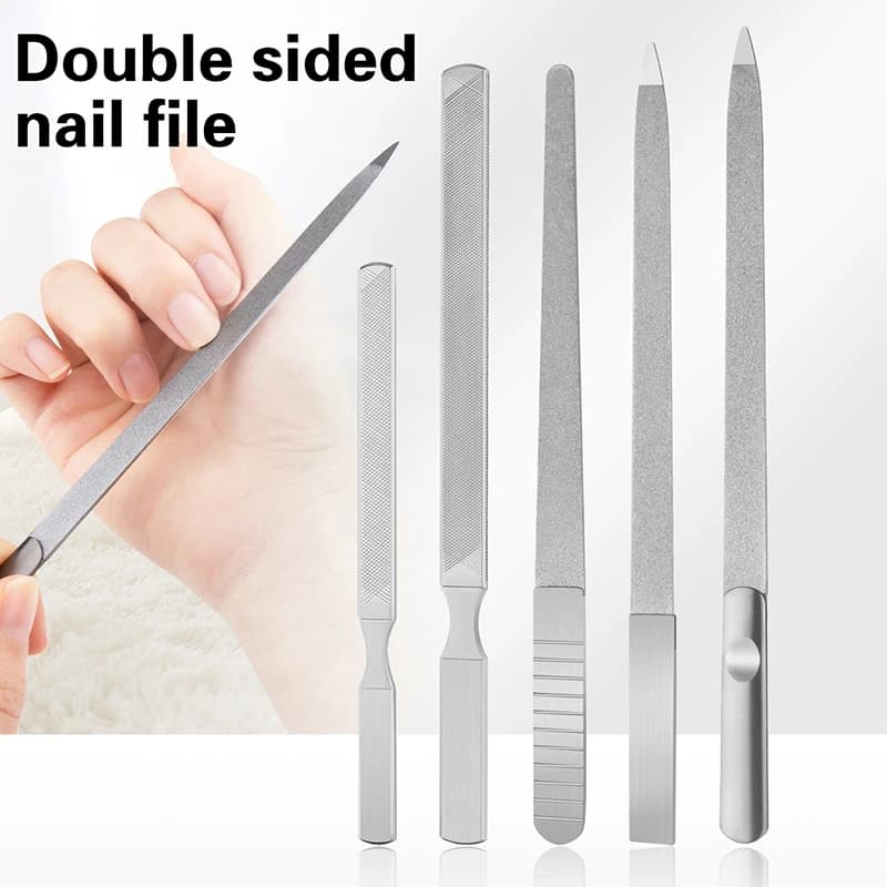 Professional Nail File Stainless Steel Polishing Block Sanding For Nail Manicure Supplies Tools Art Beauty Finger Toe Care Tool