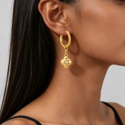 Skyrim Heart Star Shell Flower Clear Zircon Drop Earring Stainless Steel Gold Color Minimalist Hoop Earrings Women Jewelry Gift