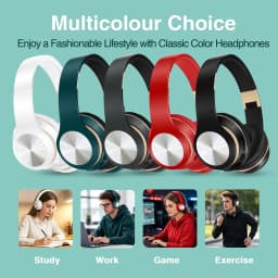 Wireless Bluetooth Headphones Noise Cancellation Headset Foldable Sport Earphone Game Headset with Microphone HI-FI Stereo Sound
