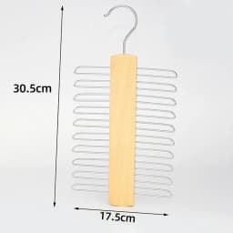 Ties Hanger Holder Rack Silk Scarf Belt Clothes Organizer Cabinet Wooden Storage Hanging Rack Storage Holder For Wardrobe Closet
