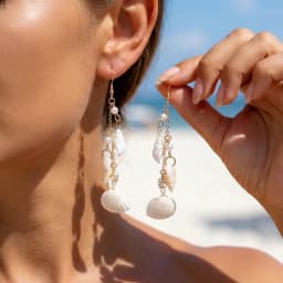Vacation Sweet Drop Earrings For Women Starfish Gradient Jellyfish Acrylic Lightweight Beachwear Jewelry