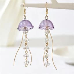 Vacation Sweet Drop Earrings For Women Starfish Gradient Jellyfish Acrylic Lightweight Beachwear Jewelry