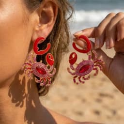 Vacation Sweet Drop Earrings For Women Starfish Gradient Jellyfish Acrylic Lightweight Beachwear Jewelry
