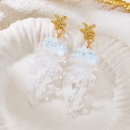 Vacation Sweet Drop Earrings For Women Starfish Gradient Jellyfish Acrylic Lightweight Beachwear Jewelry