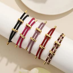 BenS High quality Wire Rope Bangle For Women Colorful Handmade DIY Men Bracelets Adjustable rope Bracelet Jewelry wholesale B13