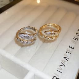 Versatile Fashion Trendy Snake Shaped Opening Rings for Women High-end Exquisite Zircon Adjustable Rings Jewelry Accessories