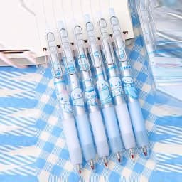 6-12Pcs Genuine Sanrio Series  0.5MM Gel Pens Kawaii Cinnamoroll Kuromi Black Pen Student Stationery Supplies School Gifts