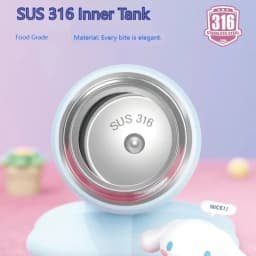 X&W Sanrio 500mL Vacuum Cup Insulated Coffee Mug Kuromi Thermos Cup 316 Stainless Steel Double Drinking Straw Cup Water Bottles
