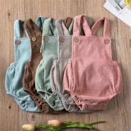 Citgeett Summer Solid Baby Boy Girl Toddler Newborn Jumpsuit Bodysuit Cute Clothes Outfit Clothing 0-24M